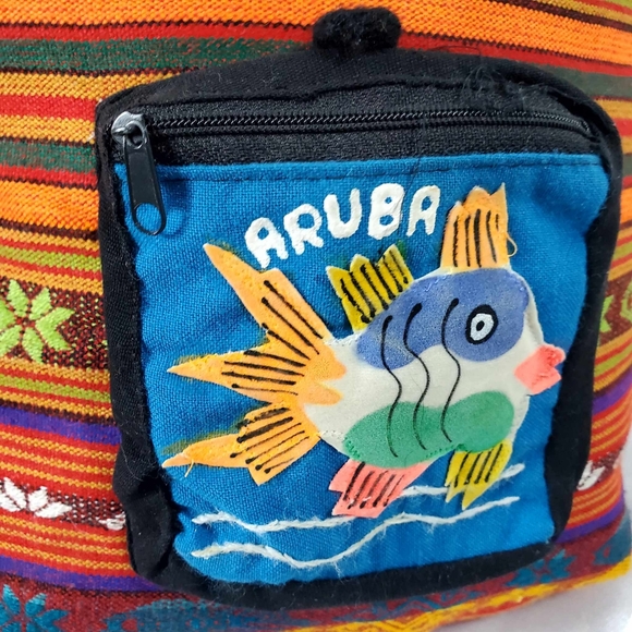 Aruba Fabric Multicolor Backpack - Picture 3 of 10